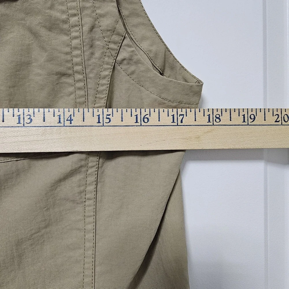 Eddie Bauer Vest Womens‎ S Khaki Utility Hiking Trail Gorpcore Nylon Mesh Lined